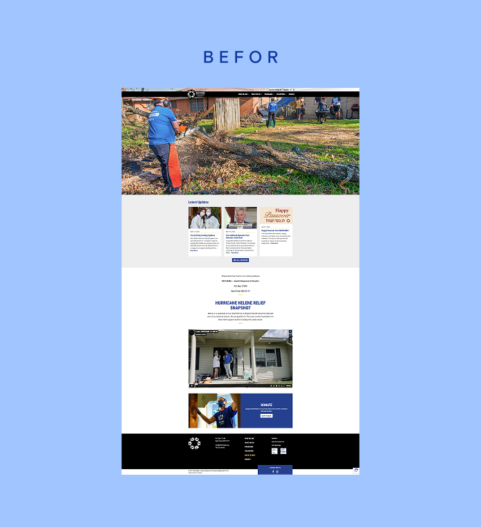 NECHAMA old website: before redesign